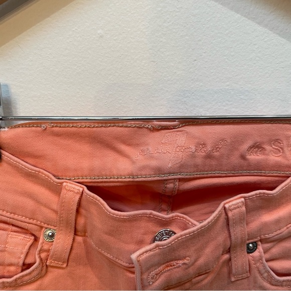 7 For All Mankind Peach Skinny Jeans - Picture 3 of 5